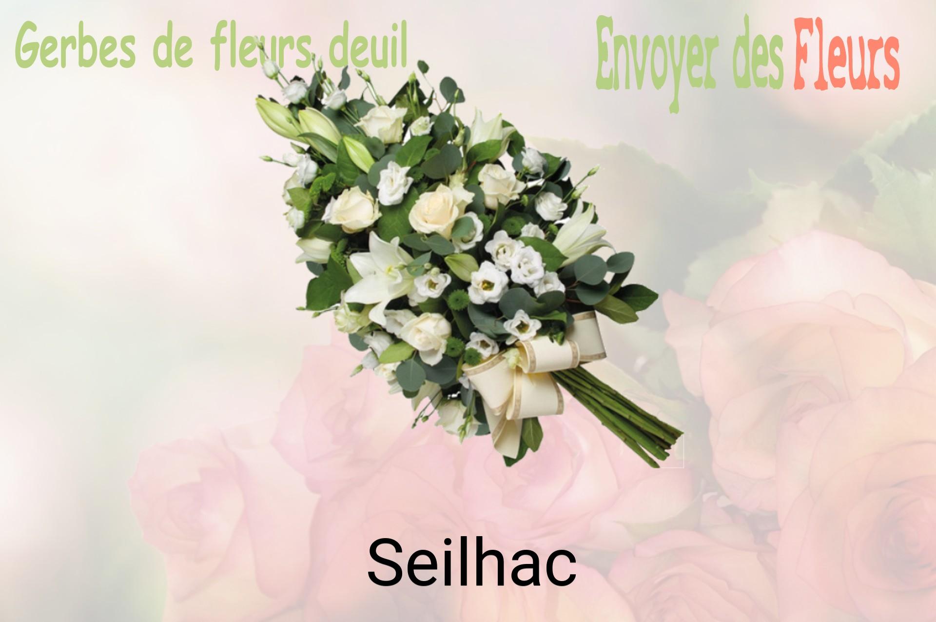 Gerbe de fleurs de deuil livrée à Seilhac